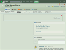 Tablet Screenshot of imyournumber1moron.deviantart.com