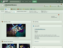Tablet Screenshot of littlemisskidicarus.deviantart.com