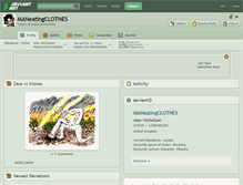 Tablet Screenshot of maneatingclothes.deviantart.com