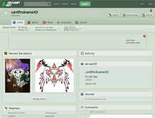 Tablet Screenshot of cantfindnamexd.deviantart.com