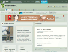 Tablet Screenshot of animeluverx12.deviantart.com
