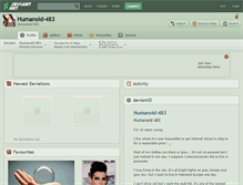 Tablet Screenshot of humanoid-483.deviantart.com