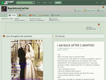 Tablet Screenshot of beanielovescarlisle.deviantart.com