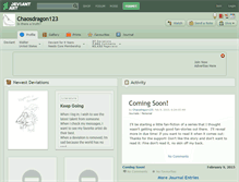 Tablet Screenshot of chaosdragon123.deviantart.com