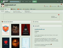Tablet Screenshot of mademoiselle-art.deviantart.com
