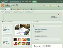 Tablet Screenshot of leafpool-lovers-club.deviantart.com