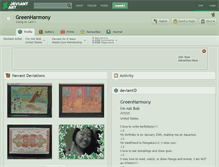 Tablet Screenshot of greenharmony.deviantart.com