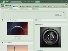 Tablet Screenshot of manticor.deviantart.com
