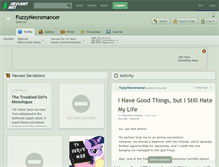Tablet Screenshot of fuzzynecromancer.deviantart.com