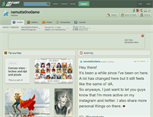 Tablet Screenshot of nemutte0no0ame.deviantart.com