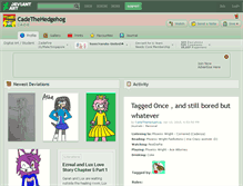 Tablet Screenshot of cadethehedgehog.deviantart.com