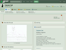 Tablet Screenshot of canyon-cat.deviantart.com