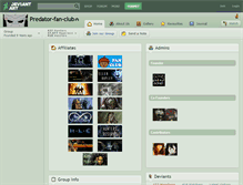 Tablet Screenshot of predator-fan-club.deviantart.com