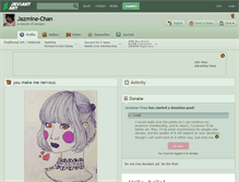 Tablet Screenshot of jazmine-chan.deviantart.com