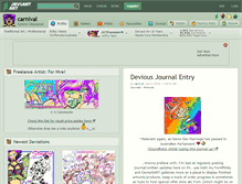 Tablet Screenshot of carnival.deviantart.com