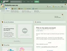 Tablet Screenshot of fluttershy-says-yay.deviantart.com