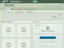 Tablet Screenshot of bellylovingirl.deviantart.com