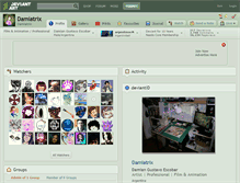 Tablet Screenshot of damiatrix.deviantart.com