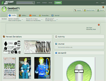 Tablet Screenshot of geekbot71.deviantart.com