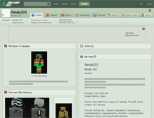 Tablet Screenshot of panda203.deviantart.com