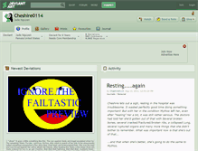 Tablet Screenshot of cheshire0114.deviantart.com