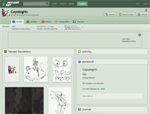 Tablet Screenshot of coyotegrin.deviantart.com