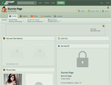 Tablet Screenshot of bunnie-page.deviantart.com