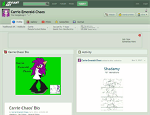 Tablet Screenshot of carrie-emerald-chaos.deviantart.com