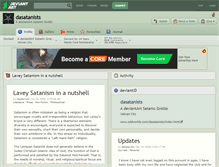 Tablet Screenshot of dasatanists.deviantart.com