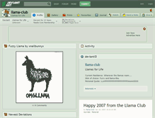 Tablet Screenshot of llama-club.deviantart.com