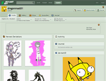 Tablet Screenshot of dragonmast81.deviantart.com