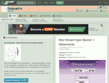 Tablet Screenshot of cindycat214.deviantart.com
