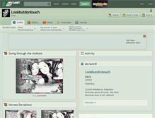 Tablet Screenshot of lookbutdontouch.deviantart.com