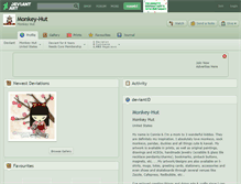 Tablet Screenshot of monkey-hut.deviantart.com