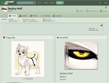 Tablet Screenshot of destiny-wolf.deviantart.com