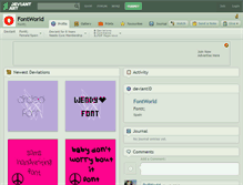 Tablet Screenshot of fontworld.deviantart.com