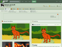 Tablet Screenshot of demon-cat-swift.deviantart.com