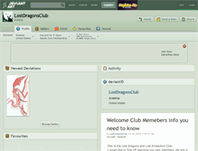 Tablet Screenshot of lostdragonsclub.deviantart.com