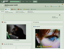 Tablet Screenshot of destroy-your-world.deviantart.com