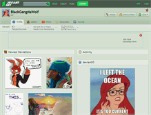 Tablet Screenshot of blackgangstawolf.deviantart.com