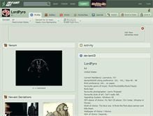 Tablet Screenshot of lordpyro.deviantart.com