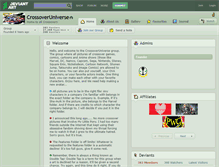 Tablet Screenshot of crossoveruniverse.deviantart.com