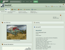 Tablet Screenshot of manawolf.deviantart.com