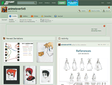 Tablet Screenshot of animelover545.deviantart.com