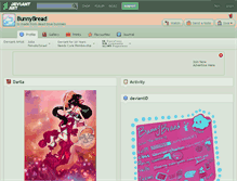 Tablet Screenshot of bunnybread.deviantart.com