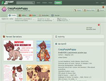 Tablet Screenshot of crazypurplepuppy.deviantart.com