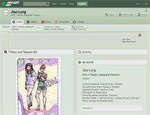 Tablet Screenshot of jiao-long.deviantart.com