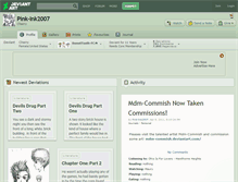 Tablet Screenshot of pink-ink2007.deviantart.com