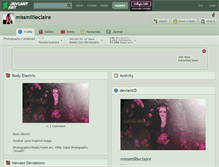 Tablet Screenshot of missmillieclaire.deviantart.com