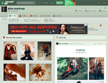 Tablet Screenshot of alice-montrose.deviantart.com